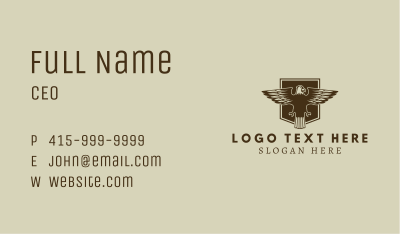 Hipster Eagle Wings Business Card Image Preview