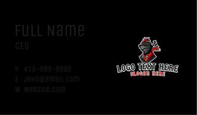 Knight Warrior Fighter armor  Business Card Image Preview