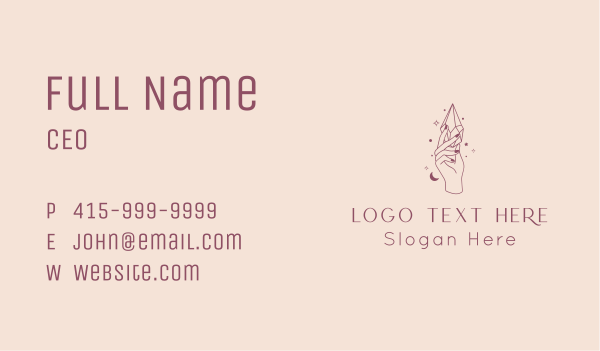 Premium Crystal Jewelry Business Card Design Image Preview