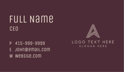 Architecture Firm Letter A  Business Card Image Preview