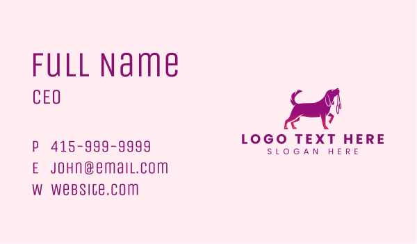 Dog Pet Leash Business Card Design Image Preview
