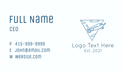 Airplane Flight Business Card Image Preview
