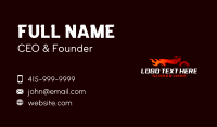 Motorcycle Flame Rider Business Card Preview