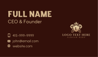 Ornate Crown Shield Business Card Image Preview