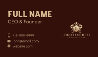 Ornate Crown Shield Business Card Design