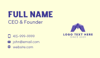 Purple 3D Letter M Business Card Image Preview