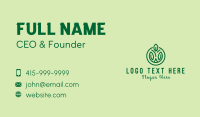 Green Agricultural Emblem Business Card Design