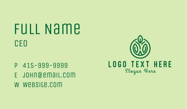 Green Agricultural Emblem Business Card Design Image Preview