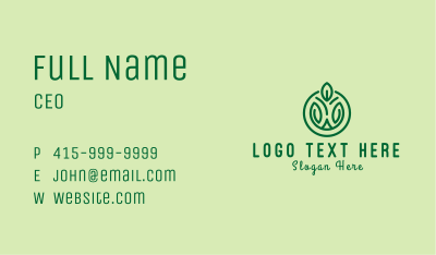Green Agricultural Emblem Business Card Image Preview