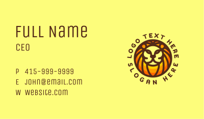 Lion Jungle Safari Business Card Image Preview