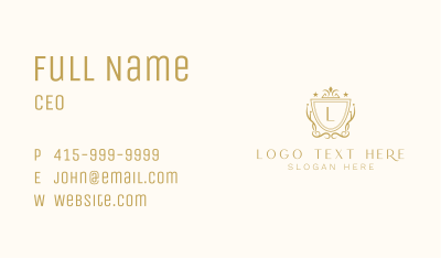 Elegant Luxury Shield Letter  Business Card Image Preview