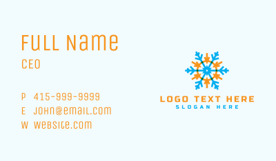 Hot & Cold Snowflake Business Card Image Preview