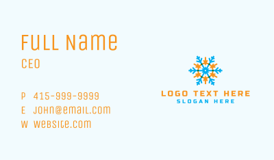 Hot & Cold Snowflake Business Card Image Preview