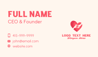 Heart Hands Support Business Card Design