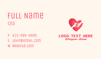 Heart Hands Support Business Card Image Preview