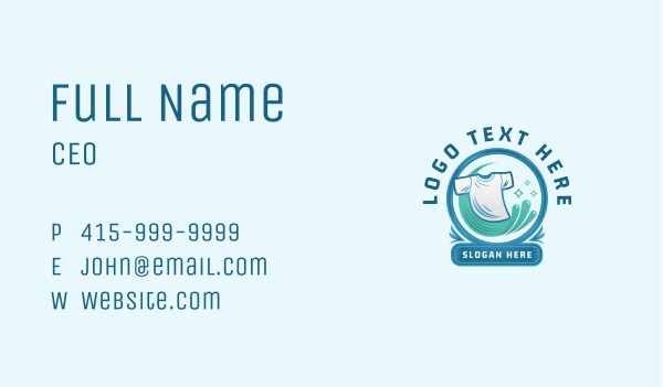 Laundry Shirt Wave Business Card Design Image Preview