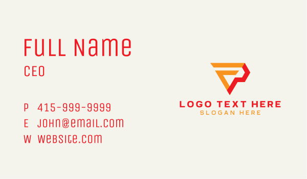 Corporate VP Monogram Business Card Design Image Preview