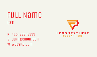 Corporate VP Monogram Business Card Image Preview