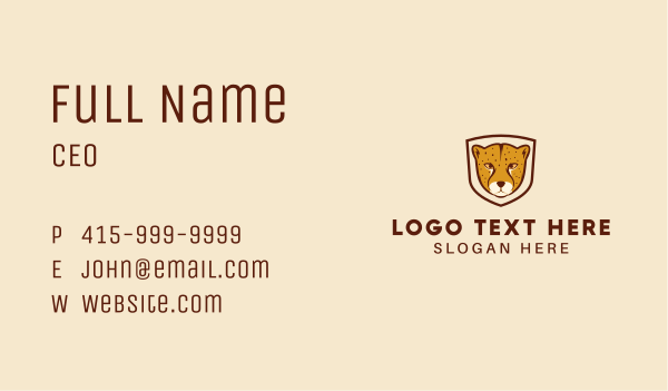 Cheetah Wildlife Mascot Business Card Design Image Preview
