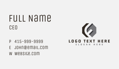Business Industrial Letter F Business Card Image Preview