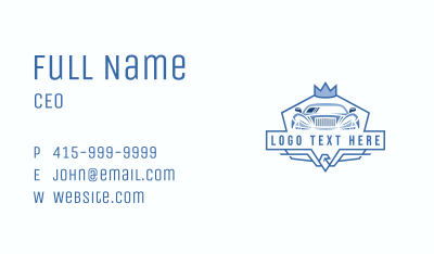 Blue Crown Car Transport  Business Card Image Preview