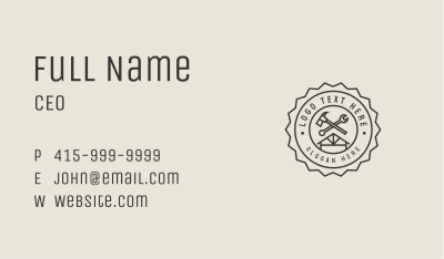 Carpenter Renovation Repair Business Card Image Preview