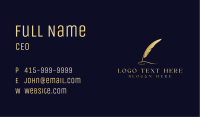 Feather Quill Calligraphy Business Card Image Preview