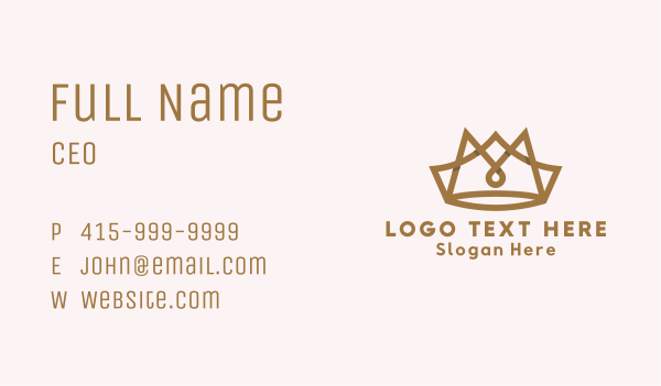 King Bronze Crown Business Card Design Image Preview