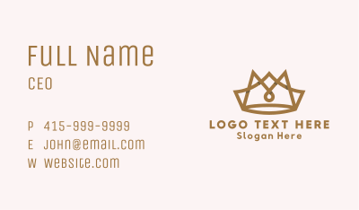 King Bronze Crown Business Card Image Preview