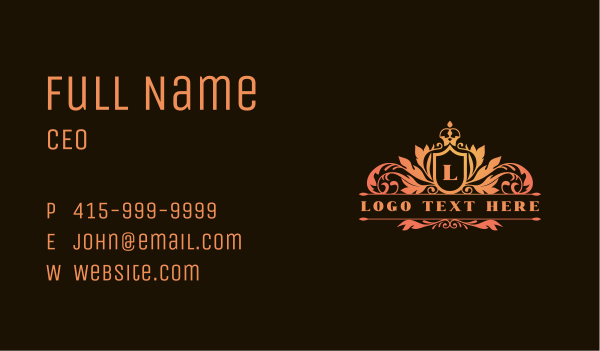 Regal Elegant Monarchy Business Card Design Image Preview