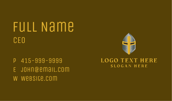 Medieval Knight Templar Business Card Design Image Preview