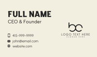 Minimalist Letter BC Company Business Card Image Preview