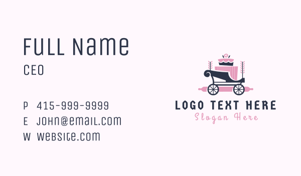 Cake Baking Carriage Business Card Design Image Preview