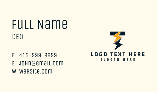 Electrical Voltage Letter T Business Card Design Image Preview