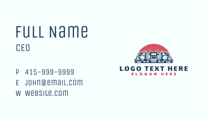Mover Truck Fleet Business Card Image Preview