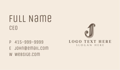 Elegant Vintage Salon Business Card Image Preview