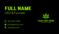 Twisted Marijuana Leaf Gradient Business Card Image Preview