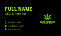 Twisted Marijuana Leaf Gradient Business Card Image Preview