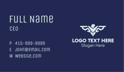 Hawk Pilot Symbol Business Card Image Preview