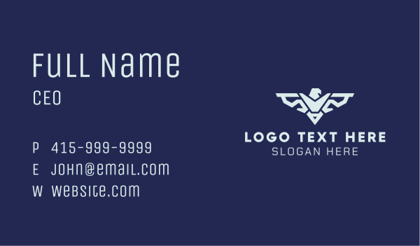Hawk Pilot Symbol Business Card Design Image Preview