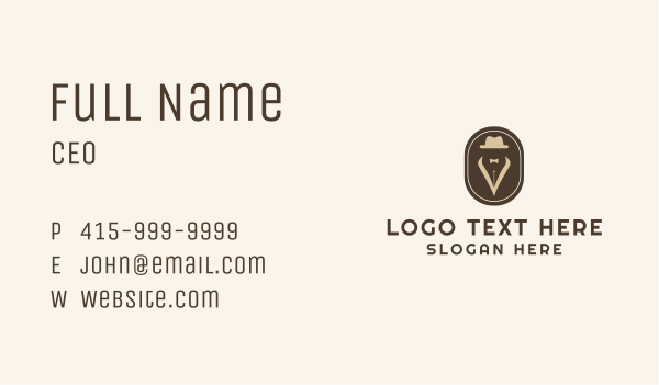 Author Gentleman Mascot  Business Card Design Image Preview