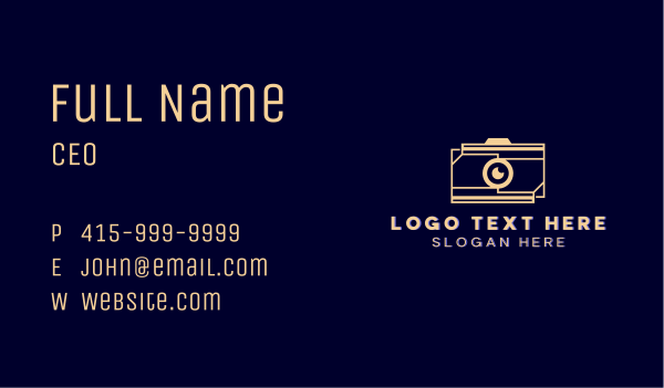 Multimedia Camera Photography Business Card Design Image Preview