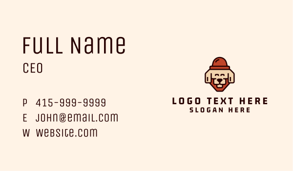 Happy Dog Hat Business Card Design Image Preview