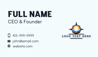 Beach Sunset Compass Business Card Preview