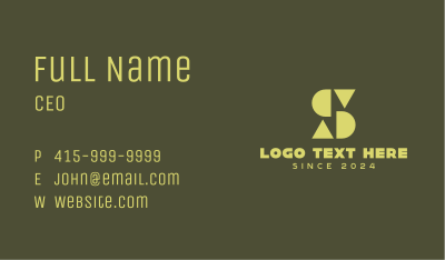 Shapes S & D Monogram Business Card Image Preview