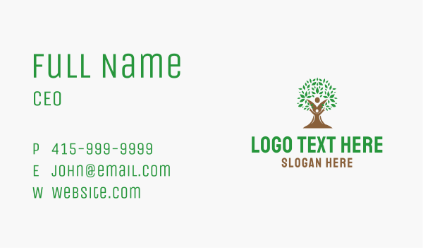Parent Child Tree Business Card Design Image Preview