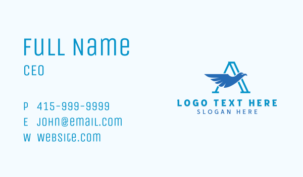 Bird Eagle Wings Letter A Business Card Design Image Preview