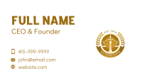 Justice Law Scale Business Card Image Preview