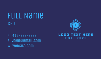 Geometric Agency Letter Business Card Image Preview
