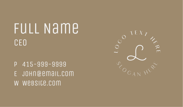 Luxury Round Business Lettermark Business Card Design Image Preview